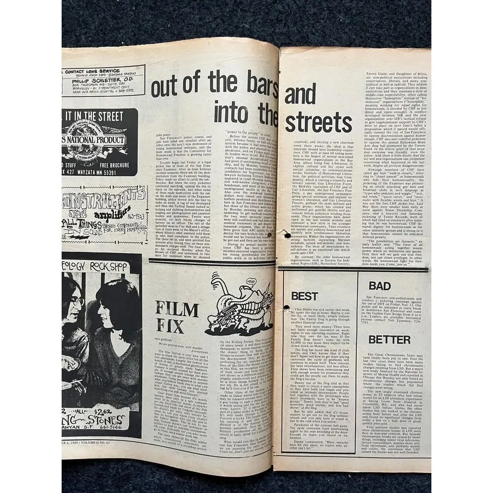 1969 Leftist Newspaper Vintage Ephemera Gifts, Vintage Zine, Good Times Decor,